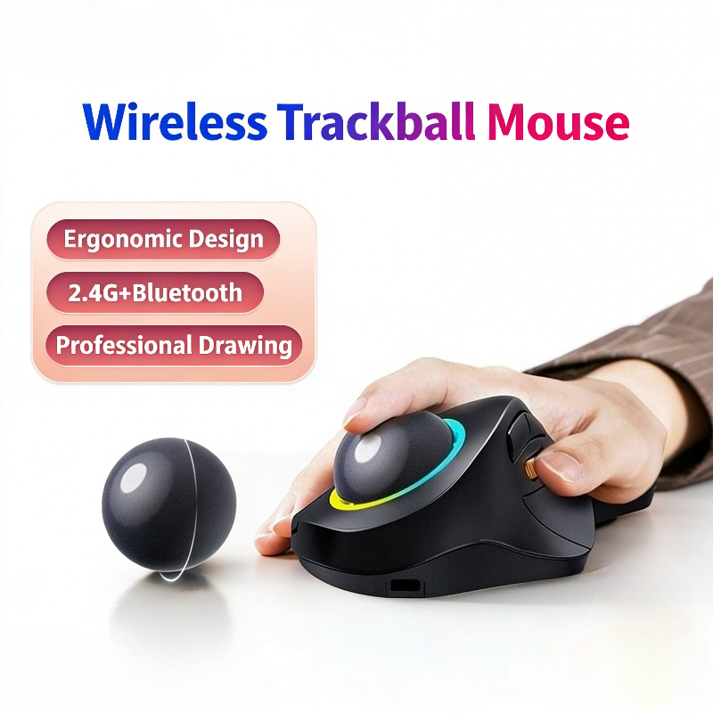 Gaming Accessories Ipad - Kablosuz Trackball Fare RGB Ergonomik 1600