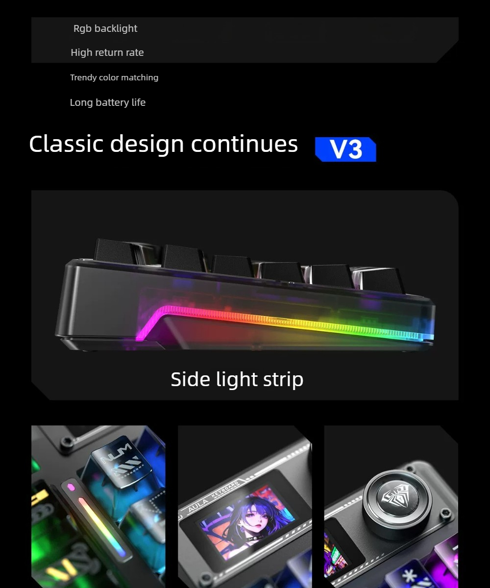 AULA F98proV3 Mekanik klavye ş - Gaming Accessories Ipad incelemesi ve fiyatı