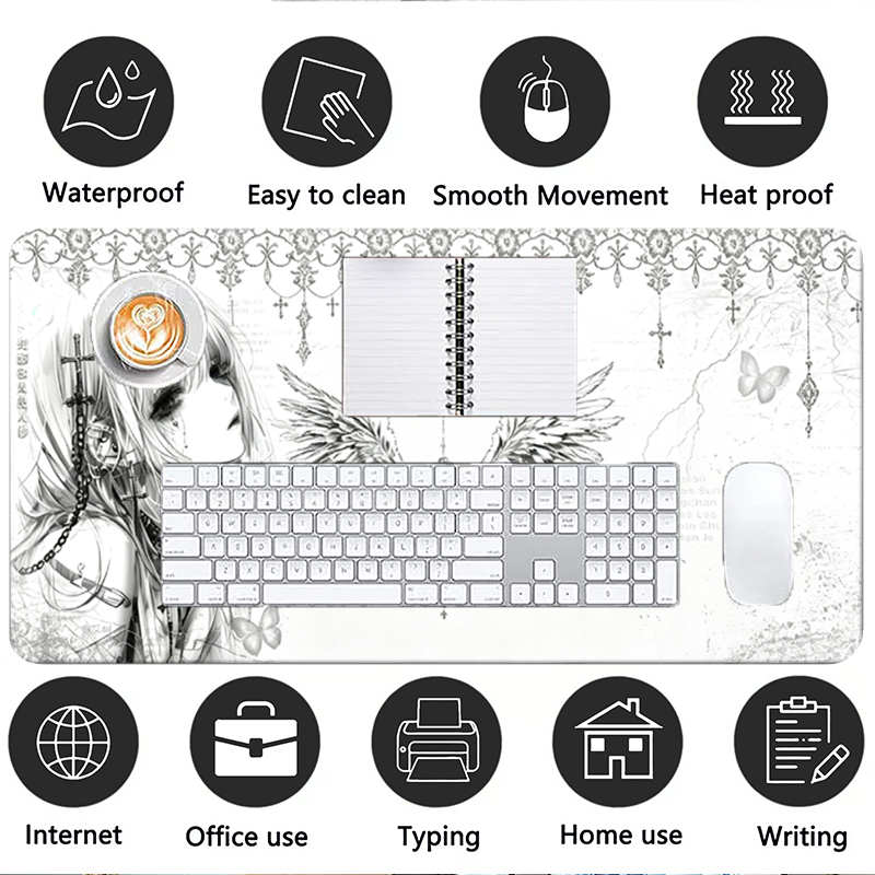 Deri Mousepad Siyah Beyaz Anim - Gaming Accessories Girls incelemesi ve fiyatı